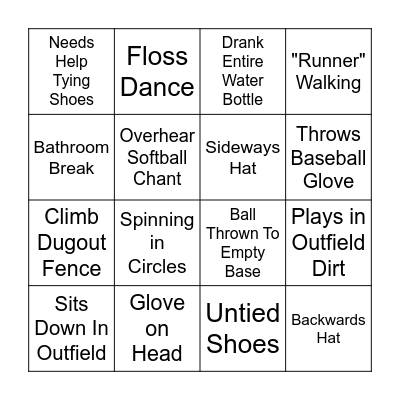 TEE BALL BINGO Card