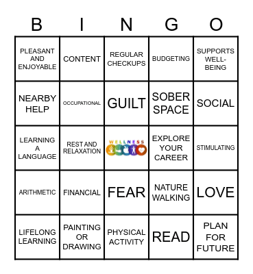 8 DIMENSIONS OF WELLNESS Bingo Card