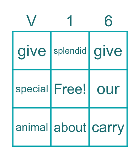 Bingo Card