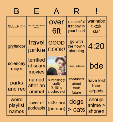 bear's bingo Card