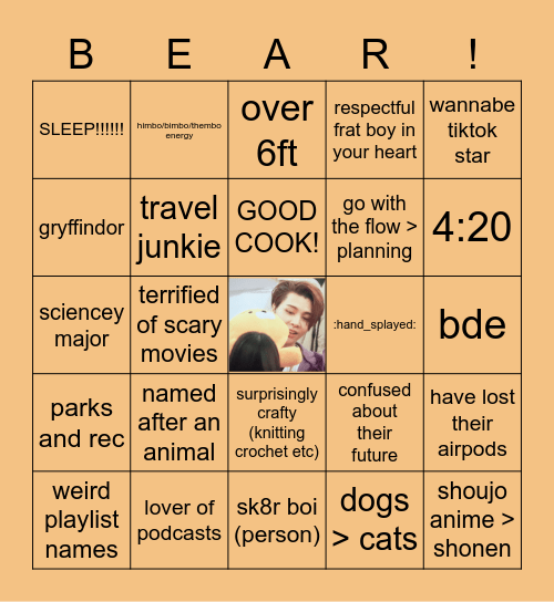 bear's bingo Card