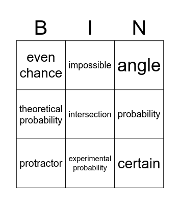 Maths Bingo! Bingo Card