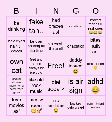 piper Bingo Card