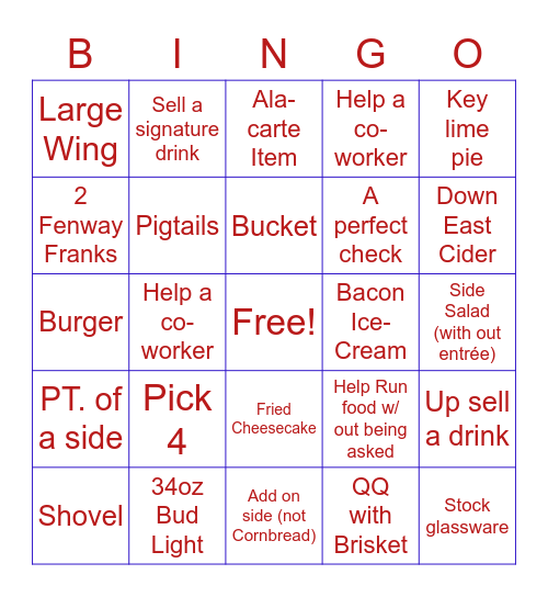 KC'S Bingo Card