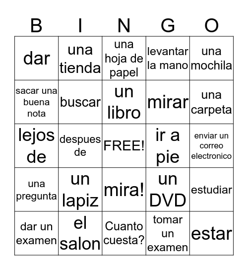 Capitulo 3 Bingo Card