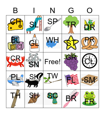 Initial Sound Bingo Card