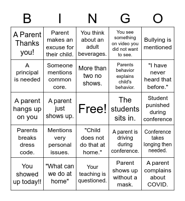 Conference BINGO Card