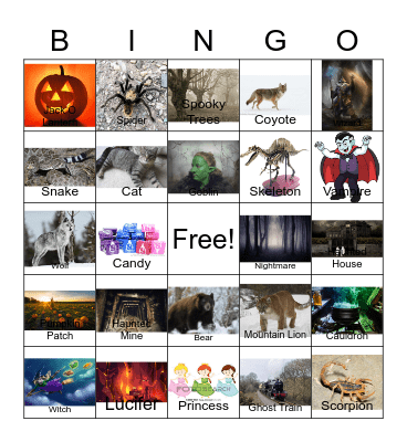 Halloween Bingo Card