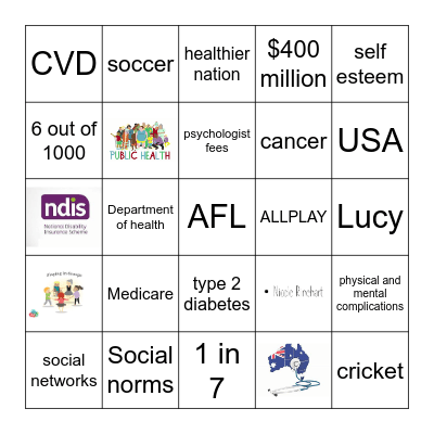 participation in sport with health conditions Bingo Card