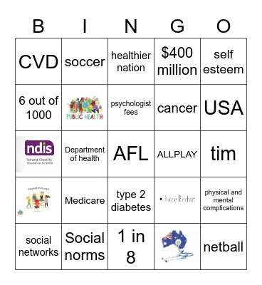 participation in sport with health conditions Bingo Card