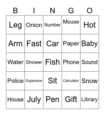 Bingo Card