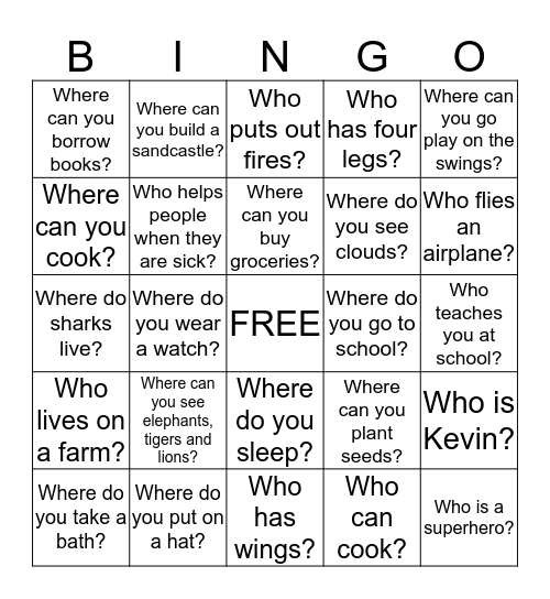 WH-Q BINGO! Bingo Card
