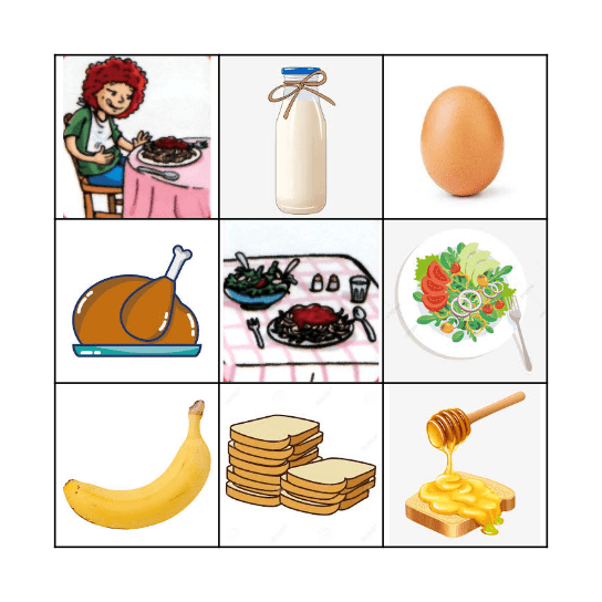 Food we like! Bingo Card