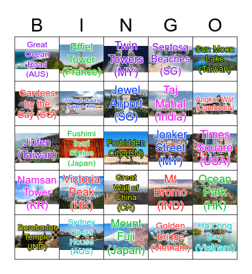 Wanderlust Bingo Card