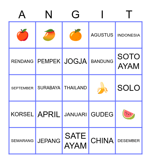 Bingo w/ Noit Bingo Card