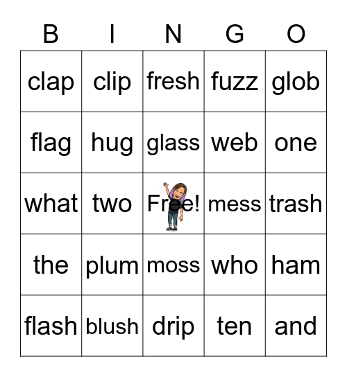 Spelling Word Review Bingo Card
