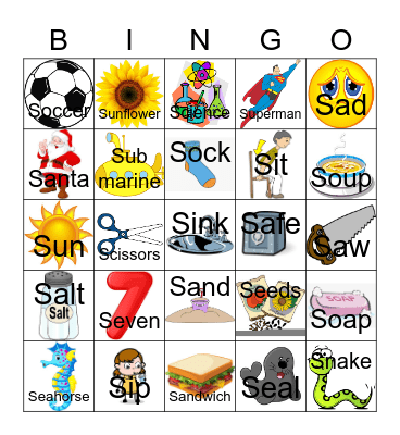 /S/ Bingo Card