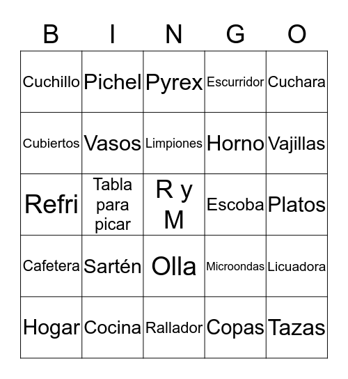 Té de Cocina Rolando y Marilyn Bingo Card