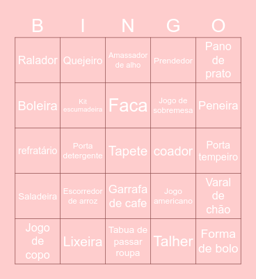 Chá de Cozinha Bingo Card