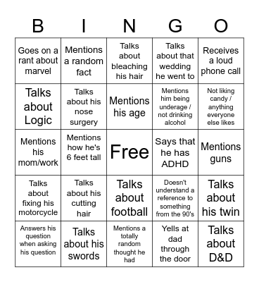 Daytona Bingo Card