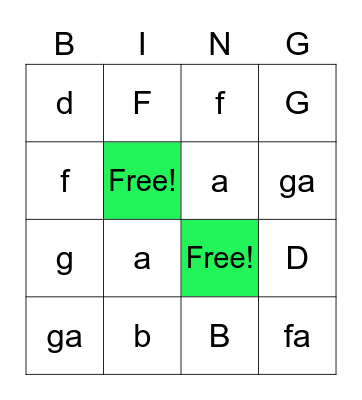 Letter Group 1 Bingo Card