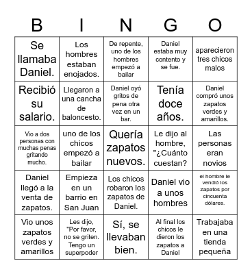 Bailo la Pena Bingo Card