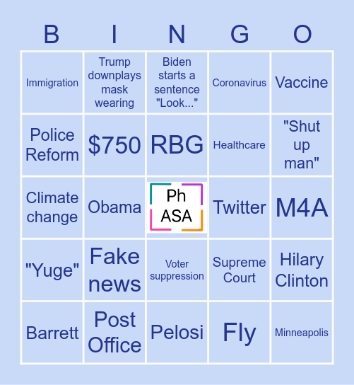 PHASA Debate BINGO! Bingo Card