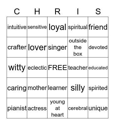 Daring Greatly Bingo Card