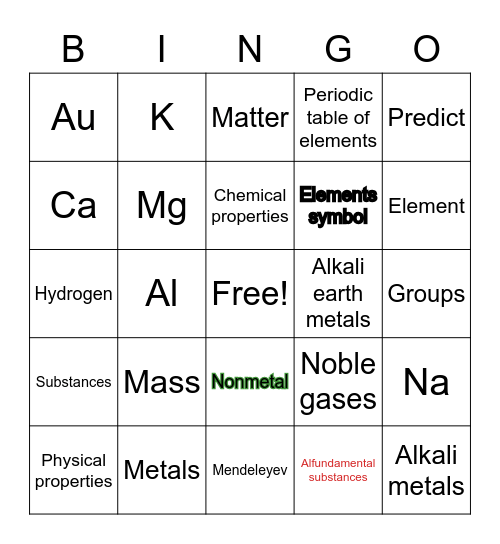 Hi Bingo Card