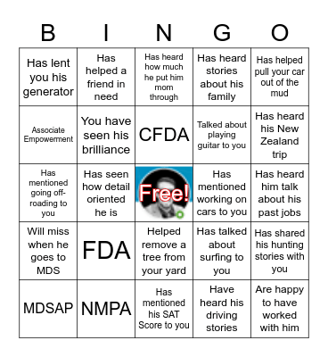 Dan's Bingo Card