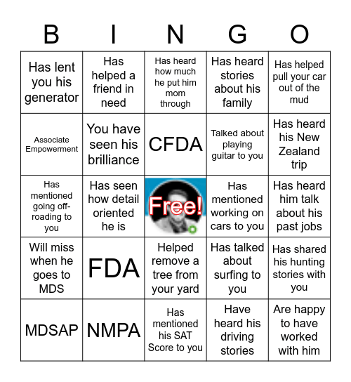 Dan's Bingo Card