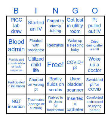 RNR BINGO Card