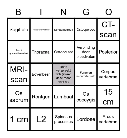 De grote ANATO BINGO Card