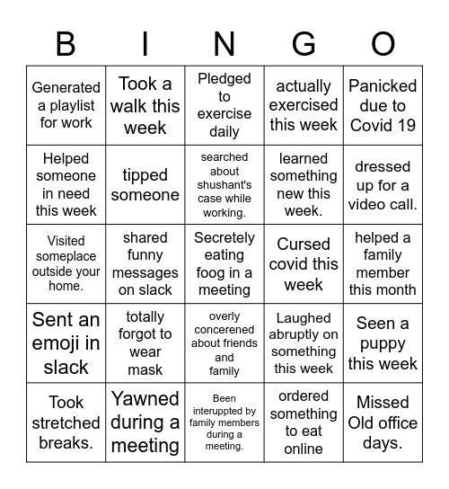 Bingofi Bingo Card