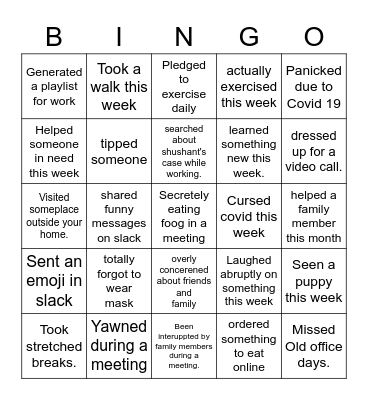 Bingofi Bingo Card
