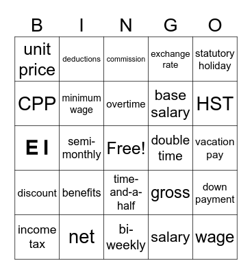 Earning and Purchasing Bingo Card