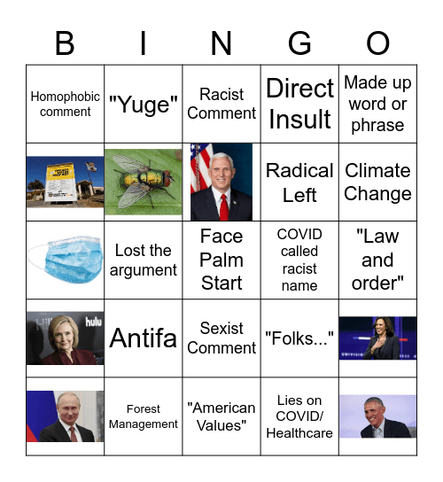 Town Halls (PLURAL) Bingo Card