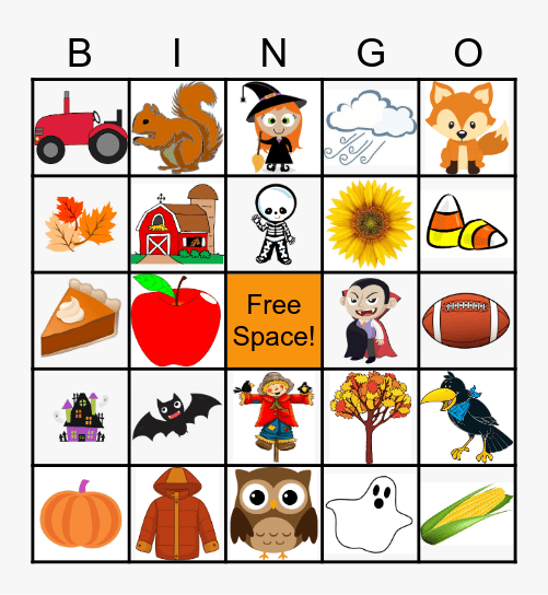 FALL BINGO! Bingo Card