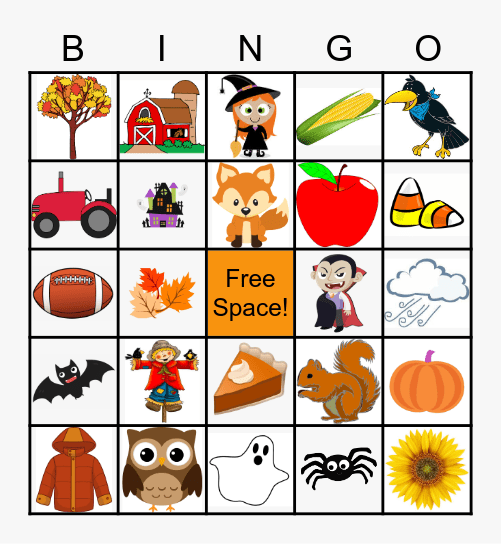 FALL BINGO! Bingo Card