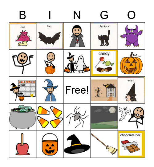 Halloween Bingo 1 RC Bingo Card