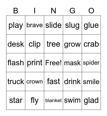 BLENDS Bingo! Bingo Card