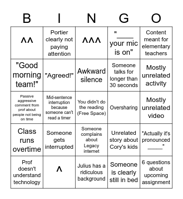 Bongo Bingo Card