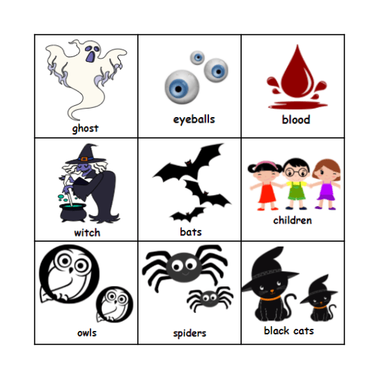 Halloween Bingo Card