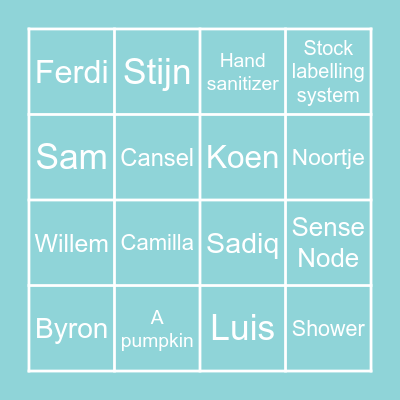 PHYSEE PHactory Bingo Card