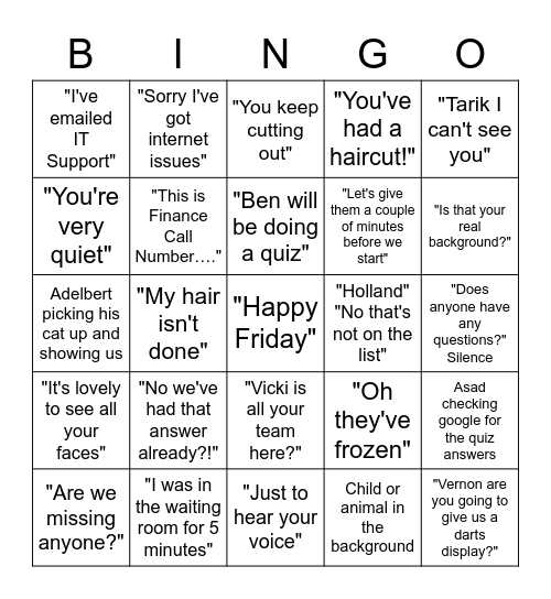 Kaplan Finance Bingo Card