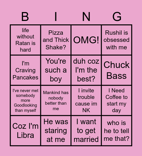 Happy Birthday Natasha! Bingo Card