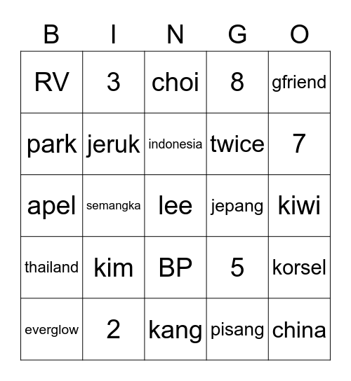 punya felix✨ Bingo Card