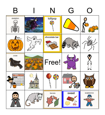 Halloween Bingo 2 RC Bingo Card