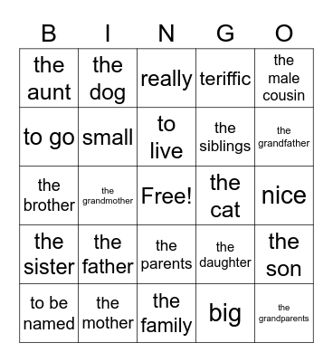 Kapitel 2A BINGO Card