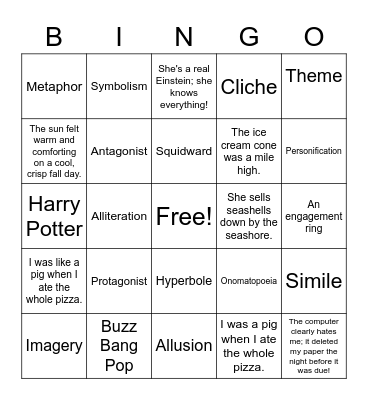 Review Bingo Card